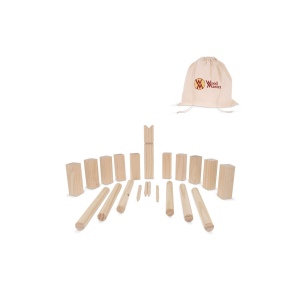 Jeu Kubb en bois en pochette