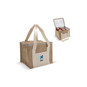 Sac isotherme jute/coton 22x18x18cm