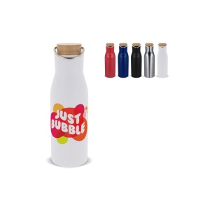 Bouteille isotherme avec couvercle en bambou 500ml