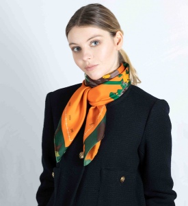 Foulard en création de dessin 100% twill polyester imprimé - 30 x 150 cm
