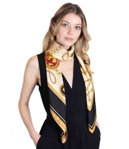 Foulard en création de dessin 100% twill polyester imprimé - 36 x 160 cm