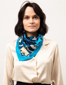 Foulard en création de dessin 100% twill polyester imprimé - 50 x 50 cm