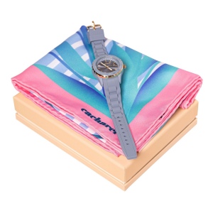 Parure Cacharel Bleu Clair (montre & foulard)