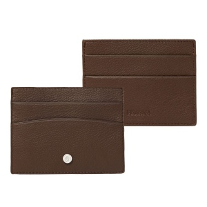 Porte-cartes Button Marron