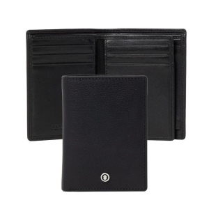 Porte-cartes Flap Button Noir