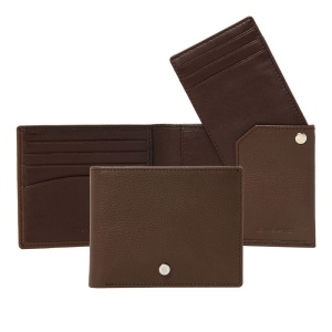 Portefeuille Button Marron