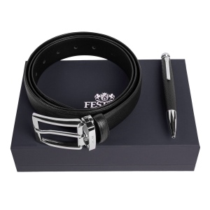 Parure Festina Noir (stylo bille & ceinture)
