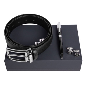 Parure Festina (stylo bille, boutons de manchette & ceinture)
