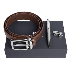 Parure Festina (stylo bille, boutons de manchette & ceinture)