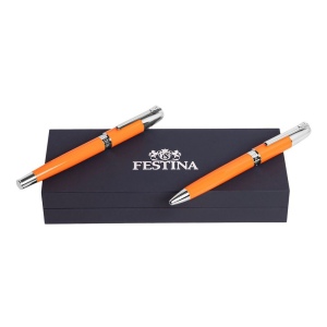 Parure Classicals Chrome Orange (stylo bille & stylo plume)