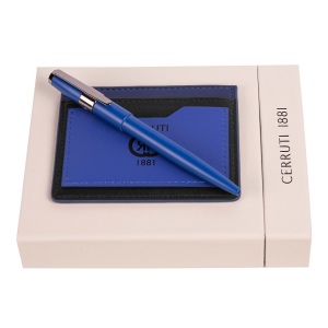 Parure CERRUTI 1881 (stylo bille & porte-cartes)