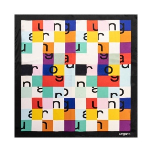 Foulard soie Ada Noir/multi
