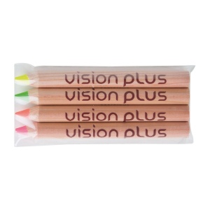 Sachet 4 Surligneurs Nat 8,7Cm