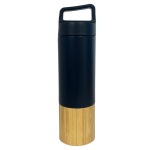 Mug Bouteille isotherme acier inoxydable RCS Finition bambou - Environnement & nature