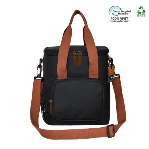 Sac isotherme RPET avec ouvre bouteille en bois 8L - ENVIRONNEMENT ET NATURE