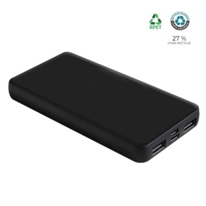 Batterie de secours RPET avec LED 10 000mAh - BLUETECH