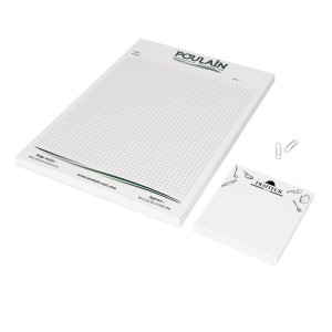 Bloc-note encolle-mini 100x150mm-100 feuillets-impression recto quadri