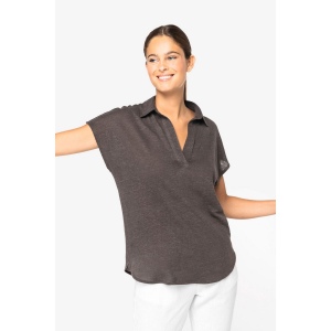 Polo en lin femme