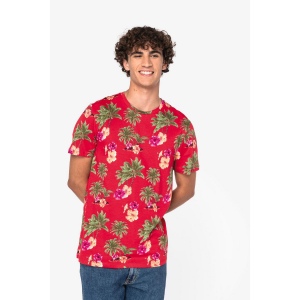T-shirt écoresponsable imprimé tropical homme