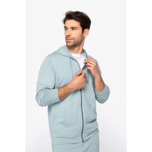 Sweat-shirt écoresponsable zippé à capuche en modal homme