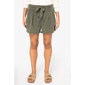 Short écoresponsable délavé en lyocell femme