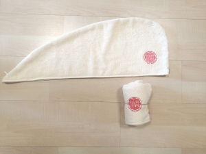 Bonnet de bain éponge style turban avec logo brodé