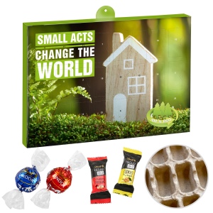 Calendrier de l'avent Premium cadeau – version écologique avec Lindor de Lindt & Hello Mini Stick de Lindt