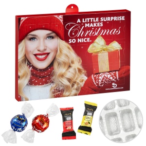 Calendrier de l'avent Premium cadeau avec Lindor de Lindt & Hello Mini Stick de Lindt