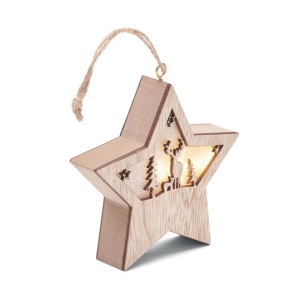 STARLIGHT - Suspension étoile MDF avec led