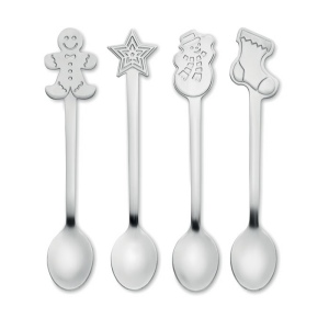 CHIP SET - Set  4 cuillères à thé de Noël