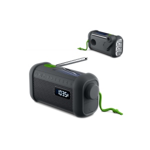 MH-08 - Muse radio, haut-parleur bluetooth avec solar et mécanisme de remontage