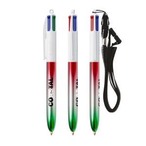 BIC® 4 Colour  Flags Collection + lanyard