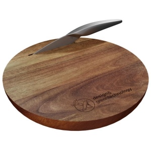set de planche à découper et couteau FSC 100% bois d'acacia (Import)