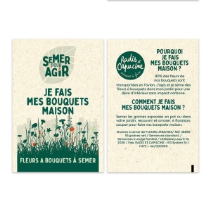 Sachet de graines 76 x 110 mm Je fais mes bouquets maison - Semer pour agir