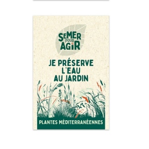 Sachet de graines 76 x 110 mm Je préserve l'eau au jardin - Semer pour agir