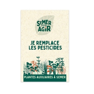 Sachet de graines 76 x 110 mm Je remplace les pesticides - Semer pour agir