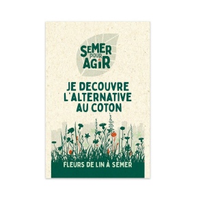 Sachet de graines 76 x 110 mm Je découvre l'alternative au coton - Semer pour agir