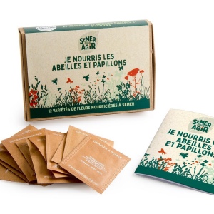 Coffret 12 graines - Je nourris les abeilles et papillons - Semer pour agir