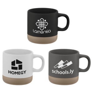 Terra - Tasse en céramique à base d'argile de 350 ml (+Sérigraphie)