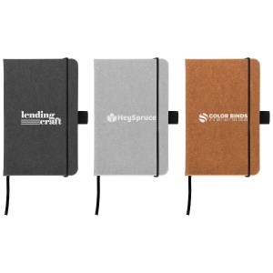 Carson 130 x 80 mm bloc-notes en cuir recyclé PU (+Colour Jet)
