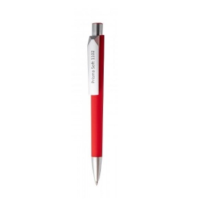 stylo-bille avec corps en touché gomme - PRISMA SOFT PREMIUM