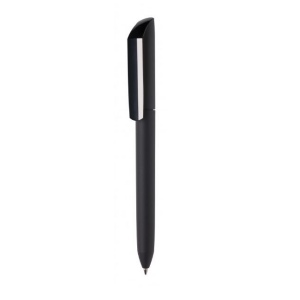 Stylo-bille avec corps noir en touche gomme soft touch
