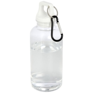 Bouteille d'eau Oregon de 400 ml en plastique recyclé avec mousqueton