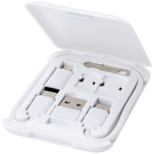 Câble de recharge modulaire en plastique recyclé Savvy avec support de téléphone