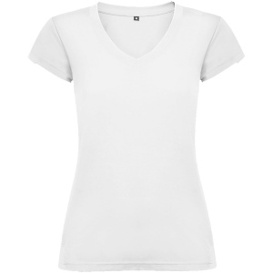 T-shirt Victoria à col en V et manches courtes pour femme