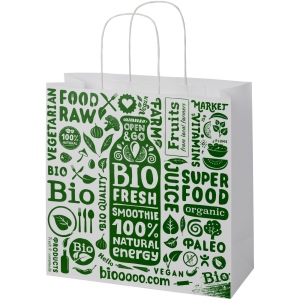 Sac en papier Kraft 120 g/m2avec poignées torsadées, XL