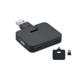 SQUARE-C - Hub USB 4 ports et câble 20cm