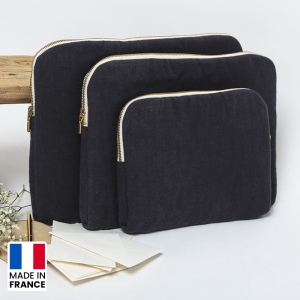 Housse ordinateur 15P en lin Pol & Rosa