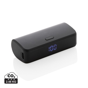 Powerbank 5000mAh charge rapide, plastique RCS, Flashcharge