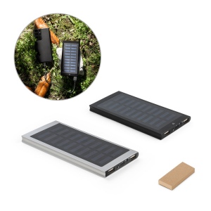 CLERK. Batterie nomade de 8 000 mAh avec panneau solaire en aluminium 100 % recyclé